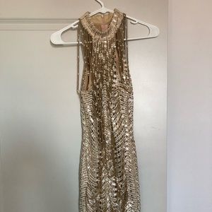 Pearl gold beaded dress size small